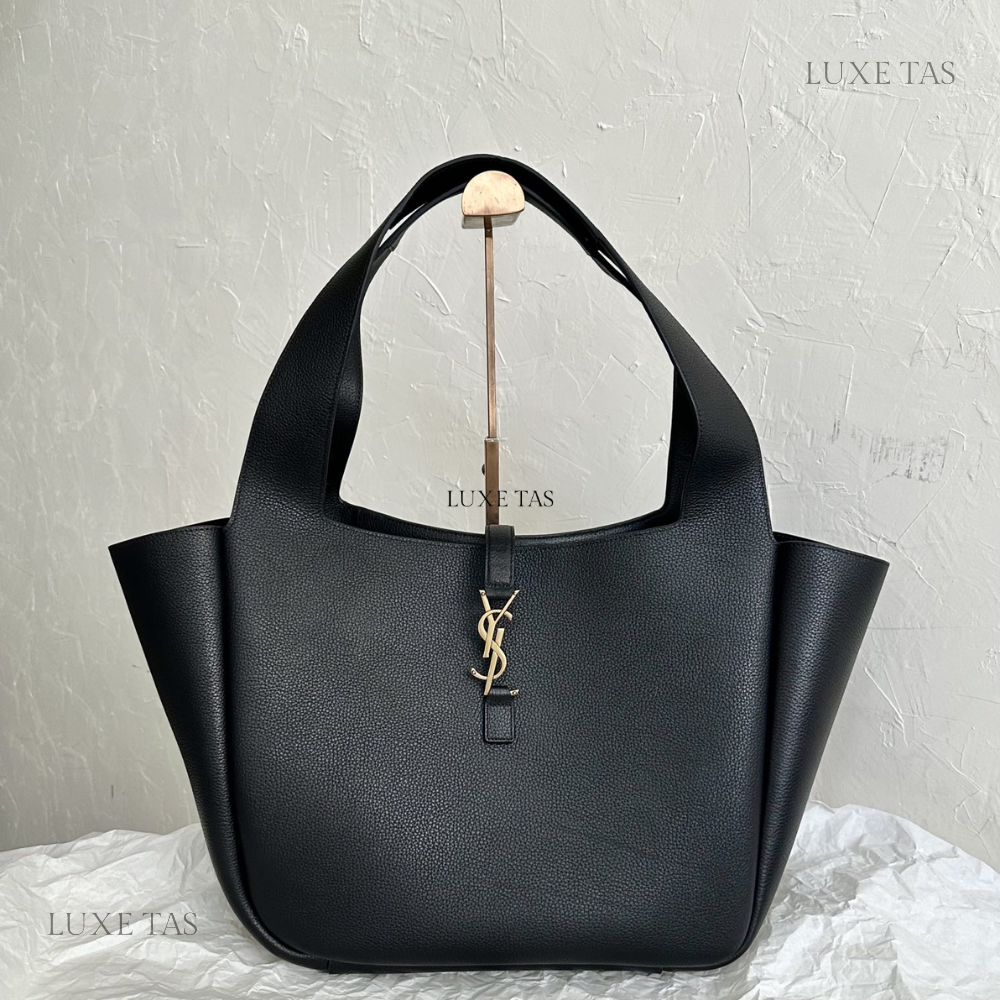 Black Bea In Grained Leather - Leather Tote Bag for Women