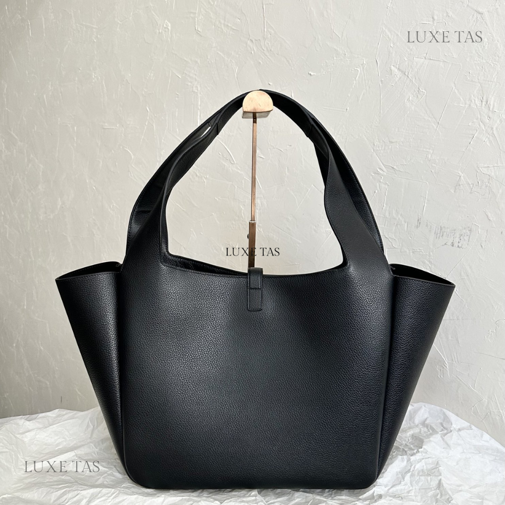 Black Bea In Grained Leather - Leather Tote Bag for Women