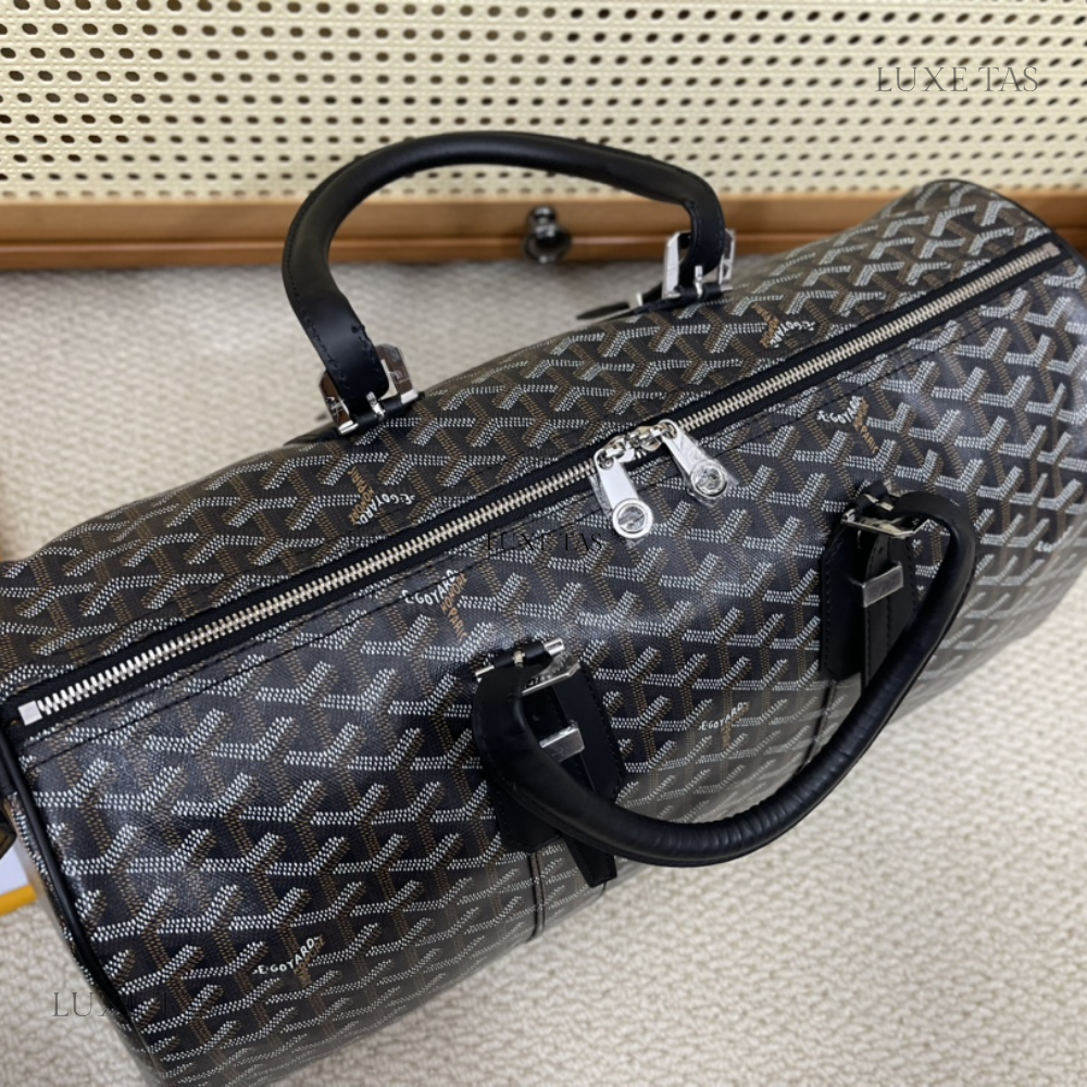 Black Boston 45 Bag Leather Duffle Bag – Luxe Tas