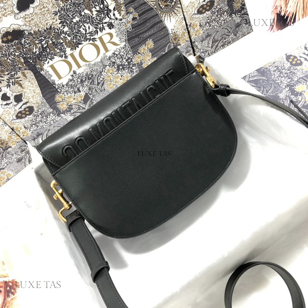 Black Box Calfskin Medium D Bobby Bag - Leather Crossbody Bag for Women