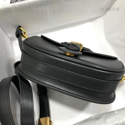 Black Small D*or Bobby Bag - Leather Crossbody Bag for Women