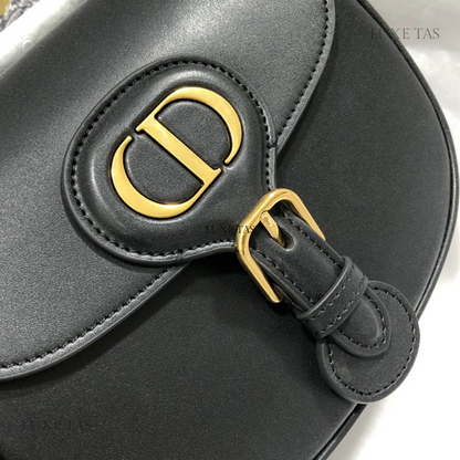 Black Small D*or Bobby Bag - Leather Crossbody Bag for Women