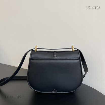 Black Smooth And Full-Grain Leather Bag C’Mon Medium - Leather Shoulder Bag for Women