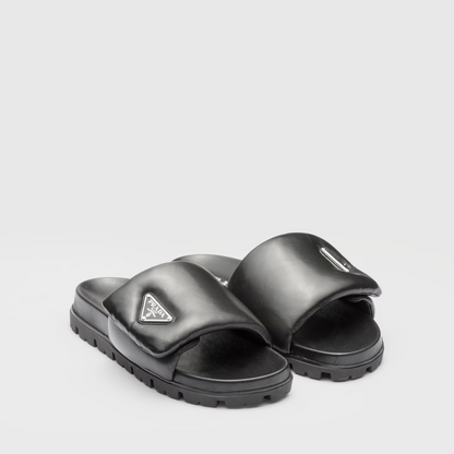 Designer best sale black slides