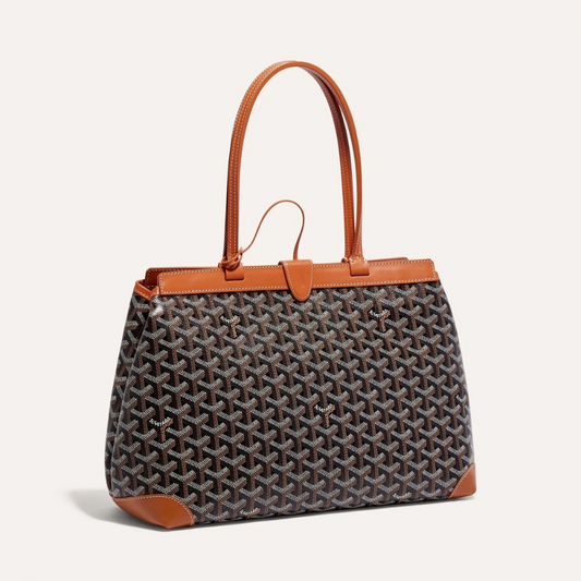 Black Tan Bellechasse Biaude Pm Bag Leather Tote Bag for Women