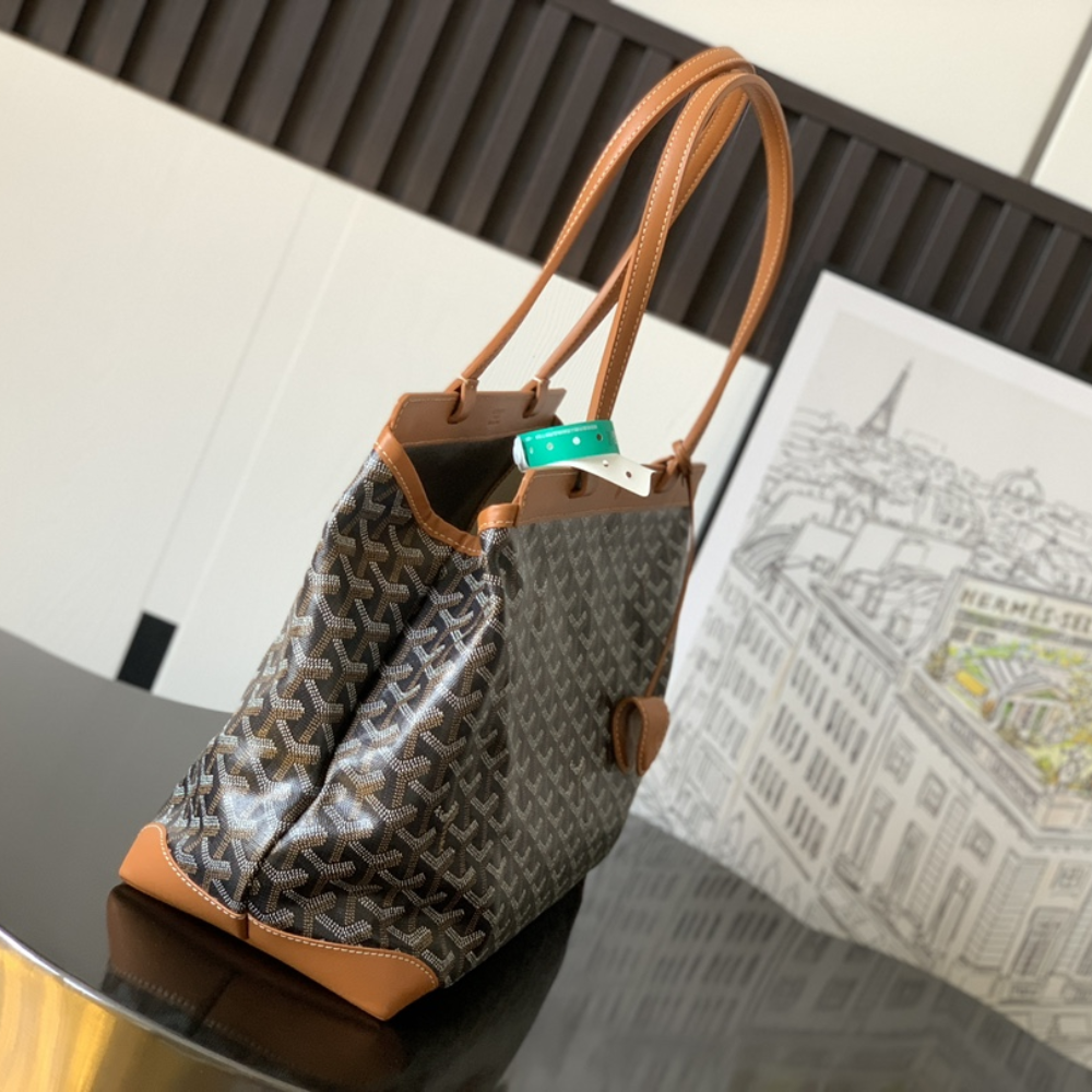 Black Tan Bellechasse Biaude Pm Bag Leather Tote Bag for Women