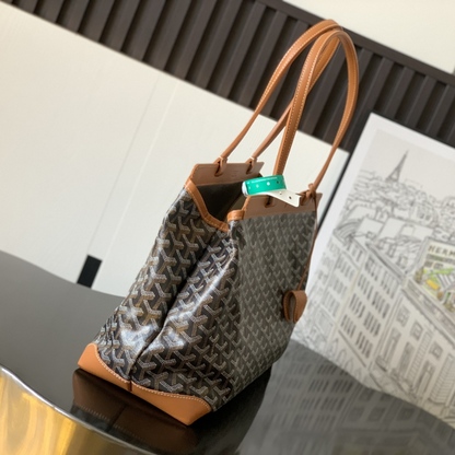Black Tan Bellechasse Biaude Pm Bag Leather Tote Bag for Women