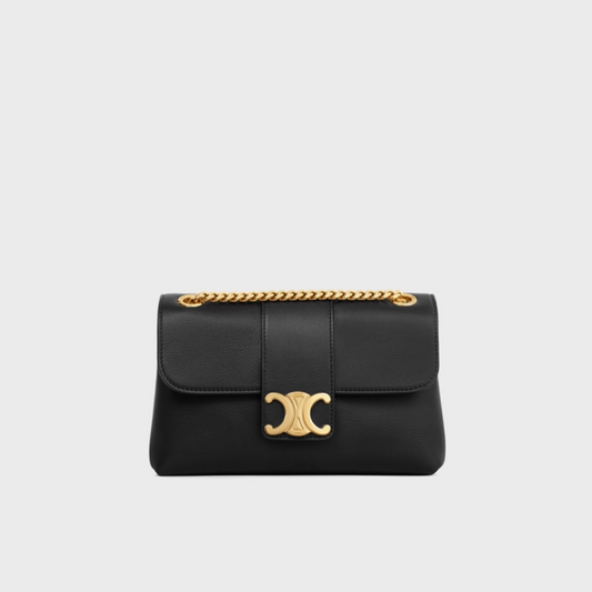 Black Teen Victoire Bag In Supple Calfskin - Leather Crossbody Bag for Women
