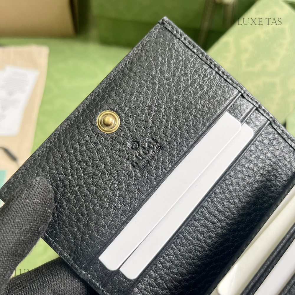 Black Wallet With Interlocking G Python Bow
