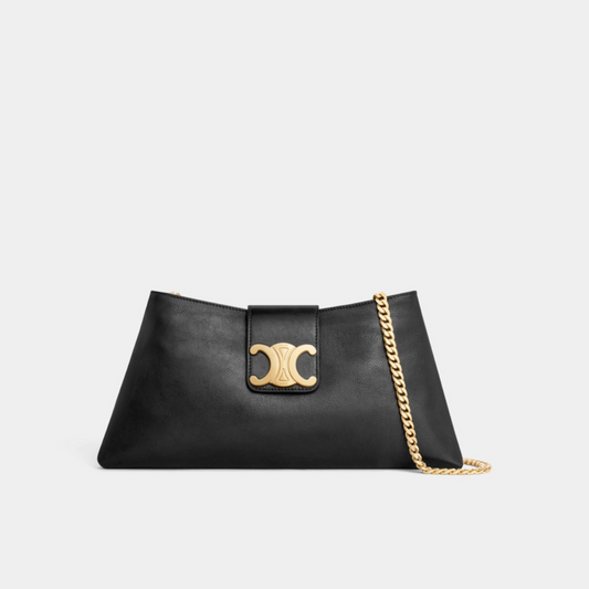 Black Wiltern Clutch Triomphe Soft In Smooth Calfskin