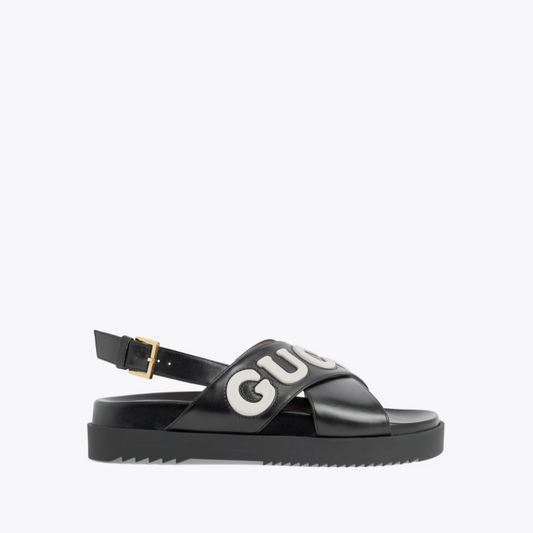 Black and White G Sandal