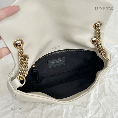 Blanc Vintage Calypso In Plunged Lambskin - Leather Shoulder Bag for Women