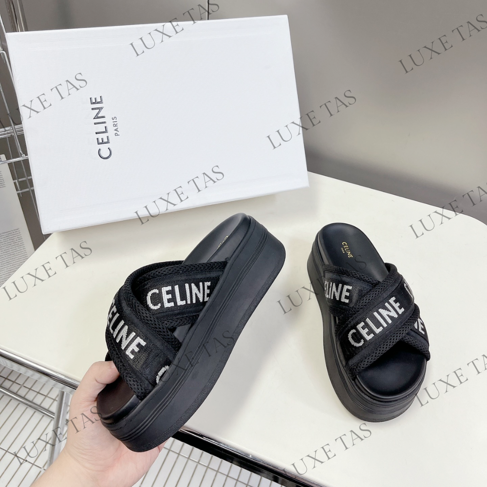 Block Slide In Mesh & Textile With Celine Jacquard