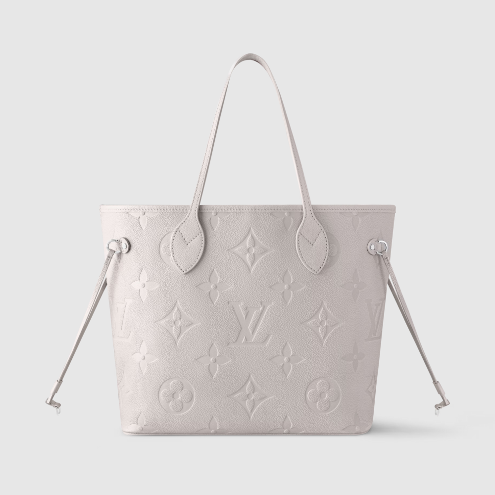 Brume Gray Monogram Empreinte Leather Neverfull MM Leather Tote Bag for Women