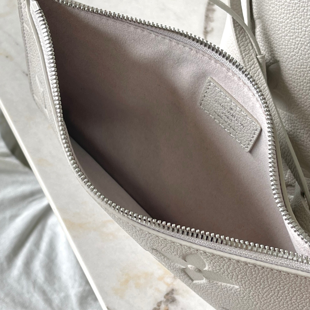 Brume Gray Monogram Empreinte Leather Neverfull MM Leather Tote Bag for Women