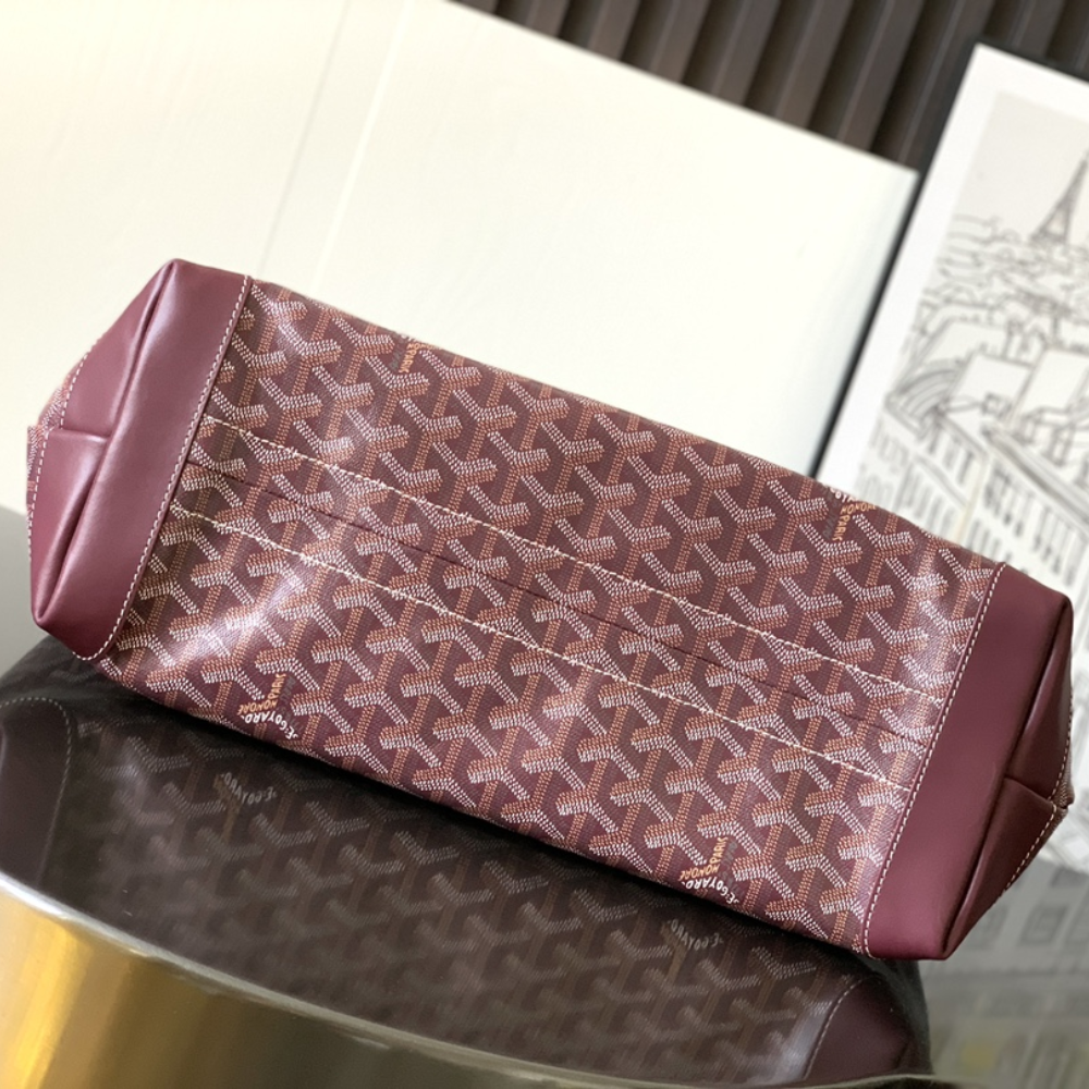 Burgundy Bellechasse Biaude PM Bag Leather Tote Bag for Women