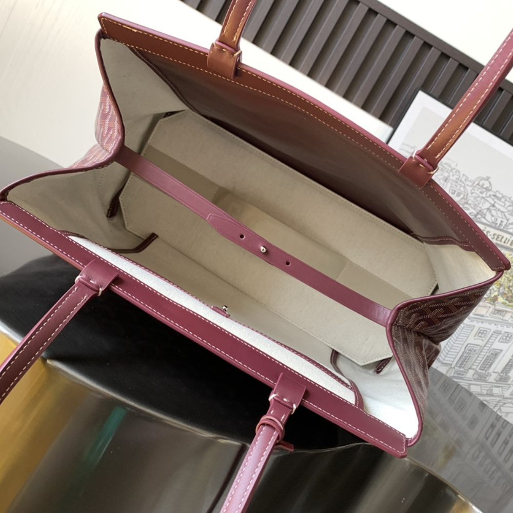 Burgundy Bellechasse Biaude PM Bag Leather Tote Bag for Women