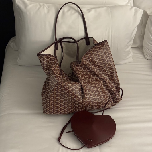 Burgundy Saint Louis Tote GM Leather Tote Bag for Women
