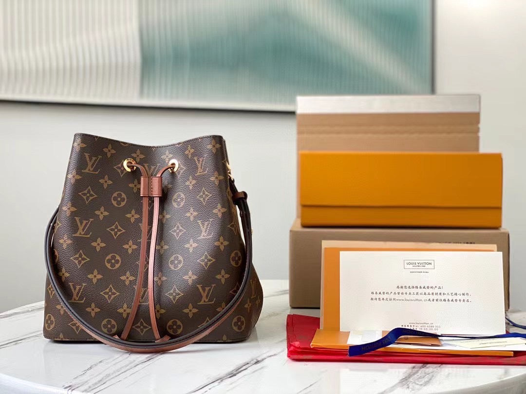 Louis vuitton neonoe online monogram caramel