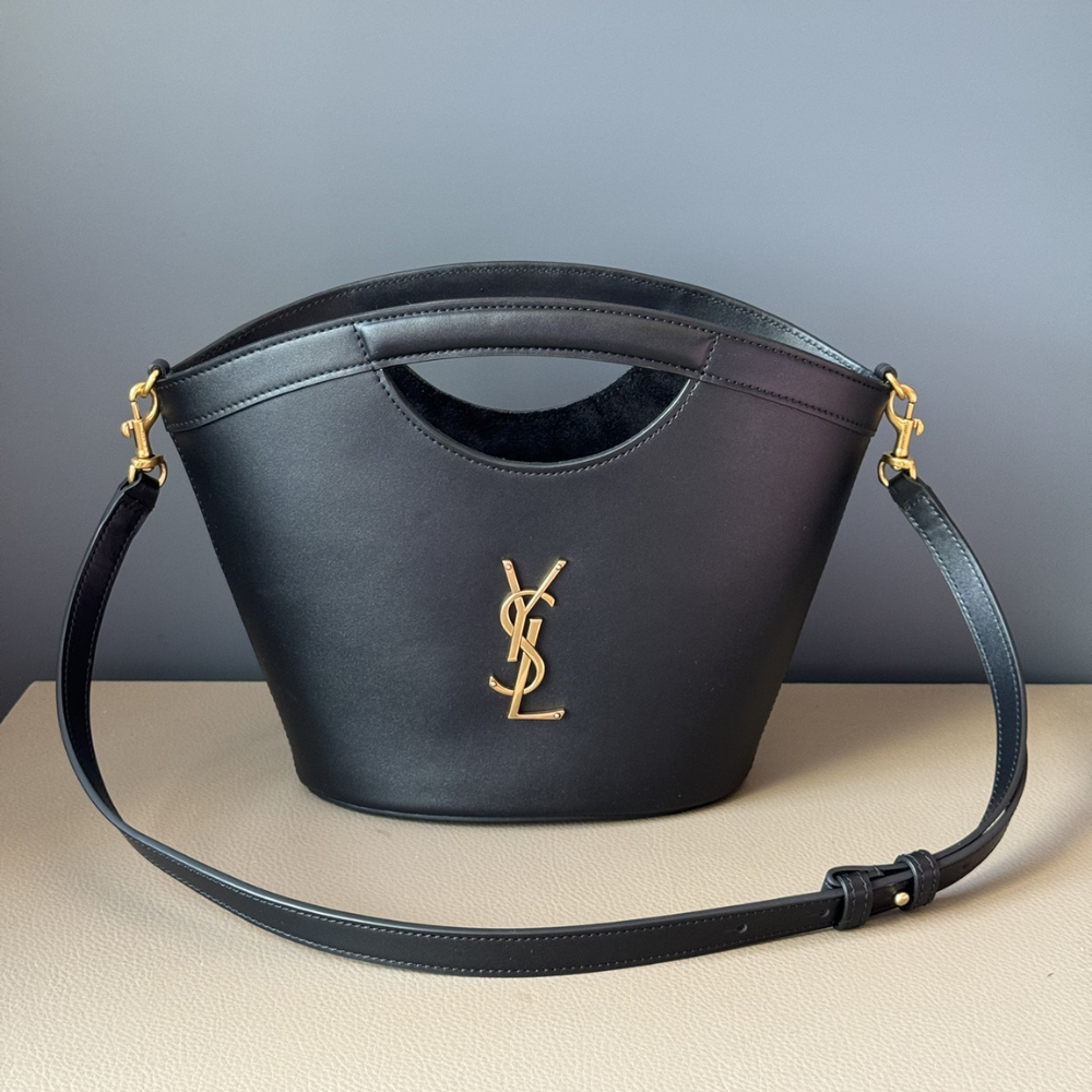 Celia Mini Tote In Smooth Leather Black Leather Handbag for Women