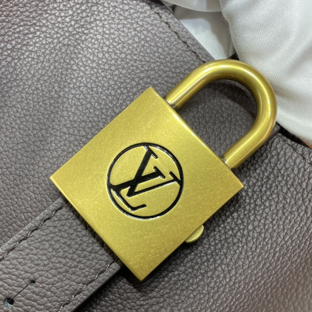 Chocolate Low Key Cabas MM Leather Tote Bag for Women