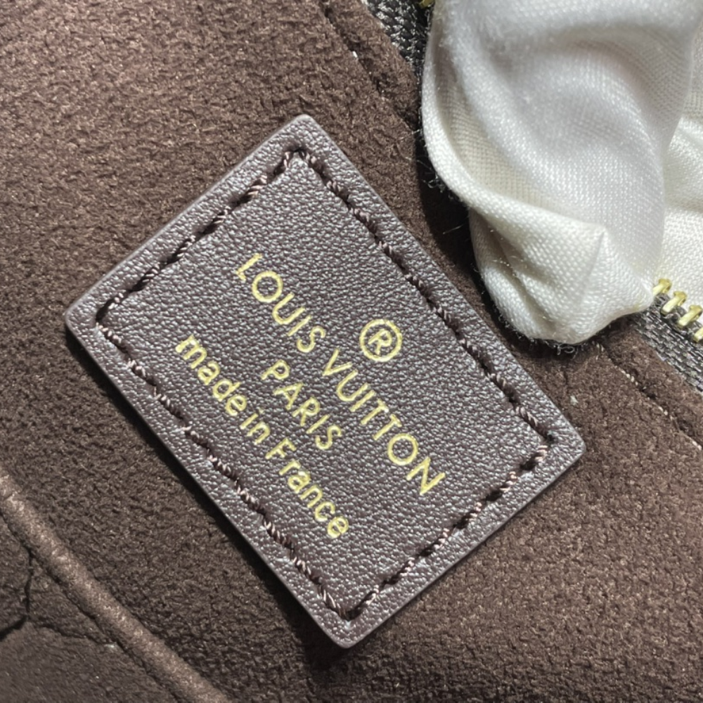 Chocolate Monogram Empreinte Leather OnTheGo MM Leather Tote Bag for Women