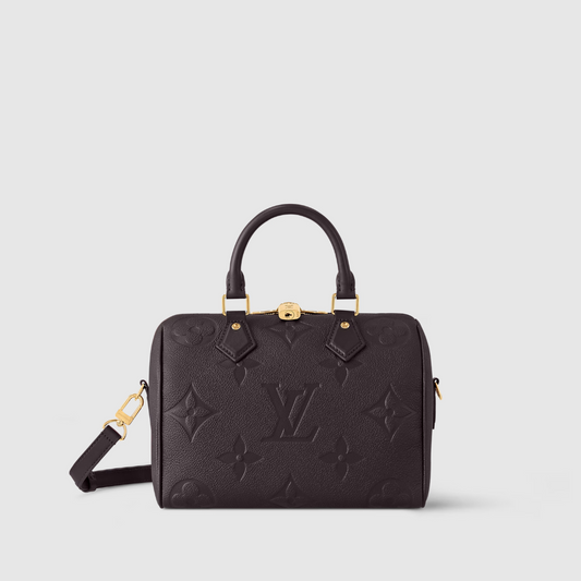 Chocolate Monogram Empreinte Leather Speedy Bandoulière 25 Leather Crossbody Bag for Women