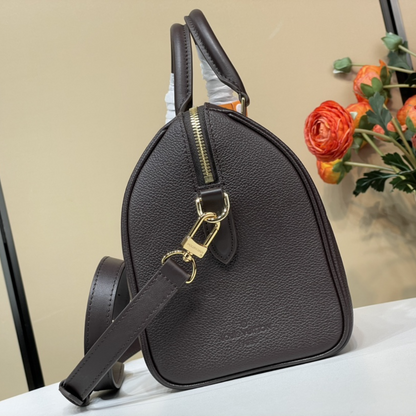 Chocolate Monogram Empreinte Leather Speedy Bandoulière 25 Leather Crossbody Bag for Women