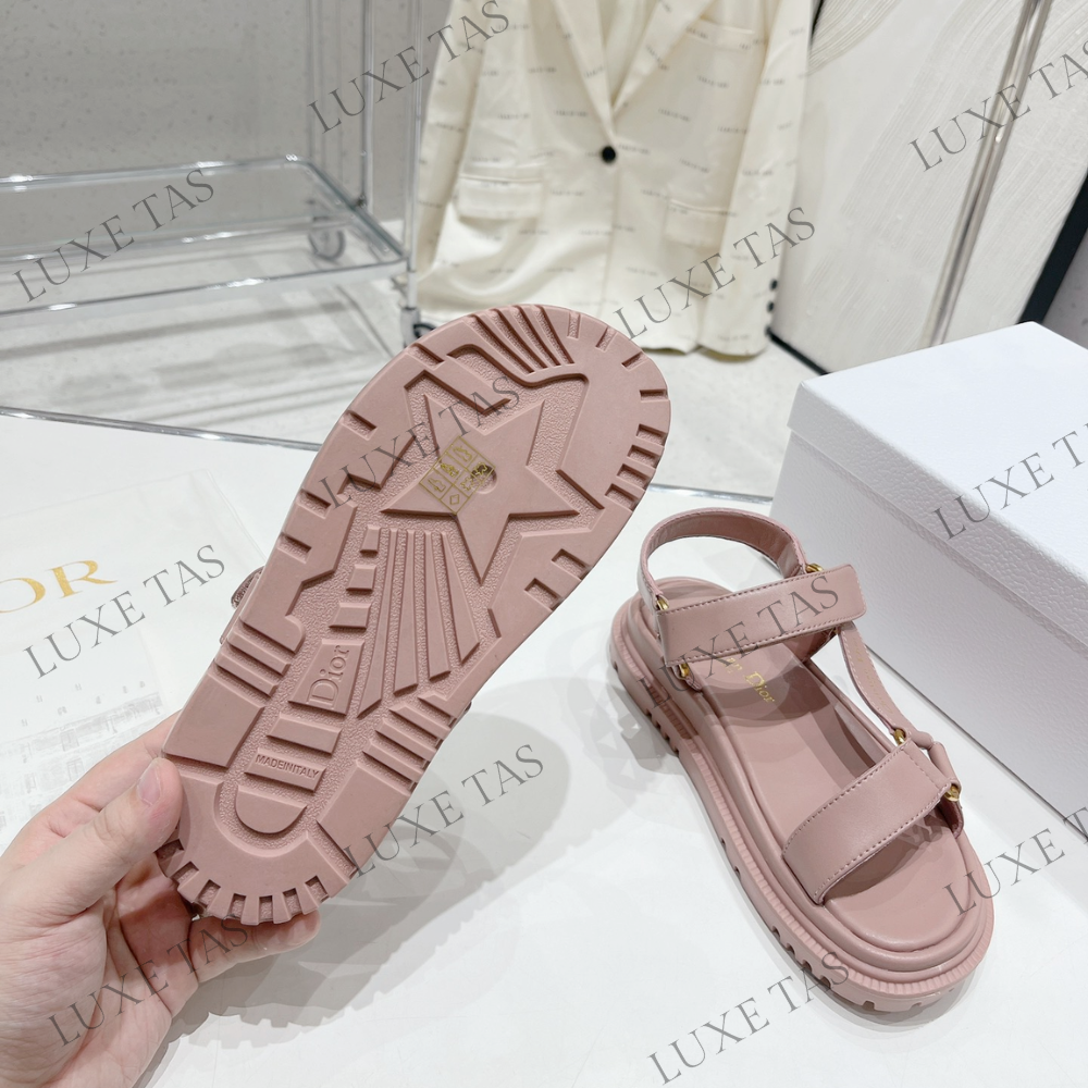 D-Wave Sandal Power Pink Lammleder - Designer Pantoletten &amp; Sandalen für Damen