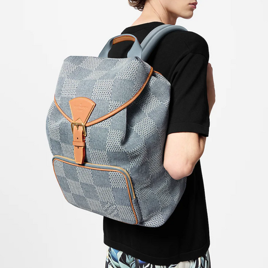 Damier Denim Montsouris Backpack for Men
