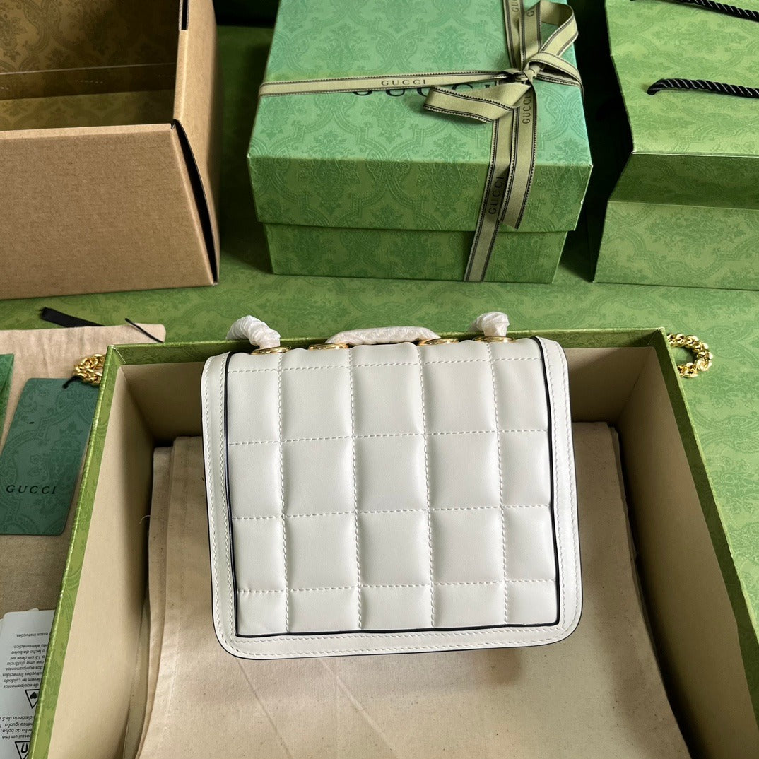 Deco Mini Shoulder Bag White