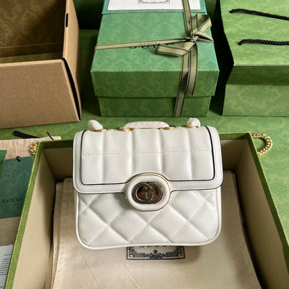 Deco Mini Shoulder Bag White