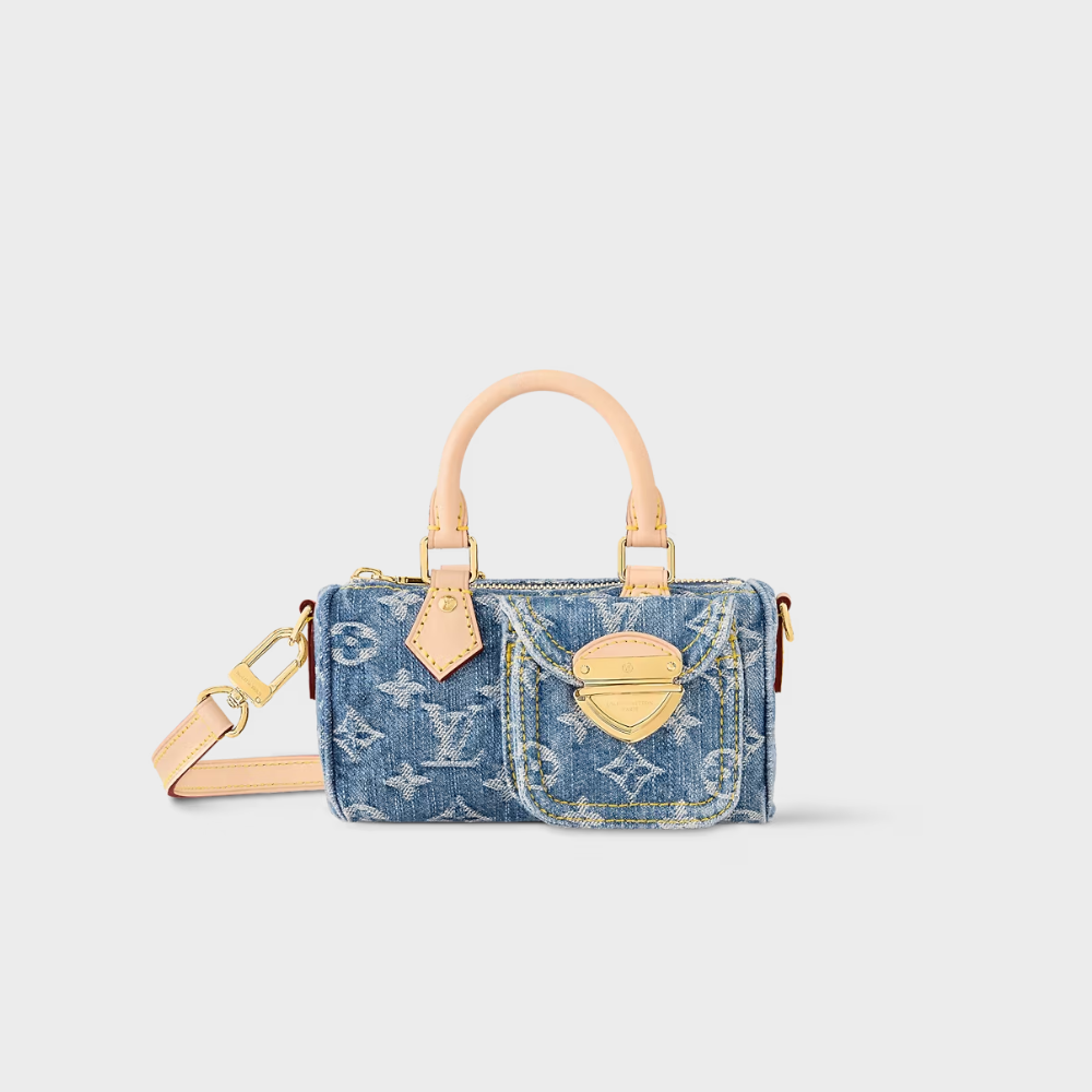 Denim Blue Nano Speedy - Crossbody Bag for Women