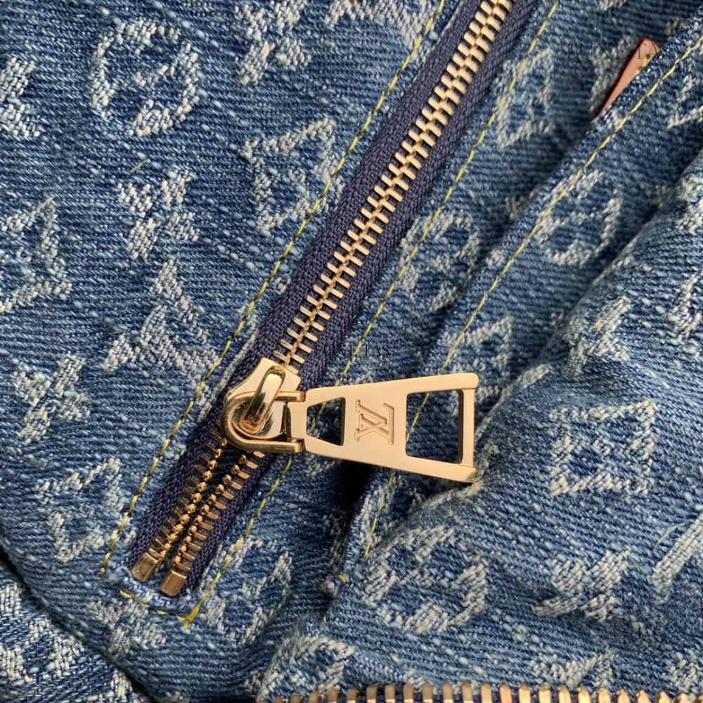 Denim Blue Pochette Cosmétique GM Designer Makeup Pouch for Denim Blue Pochette Cosmétique GM Designer Makeup Pouch for