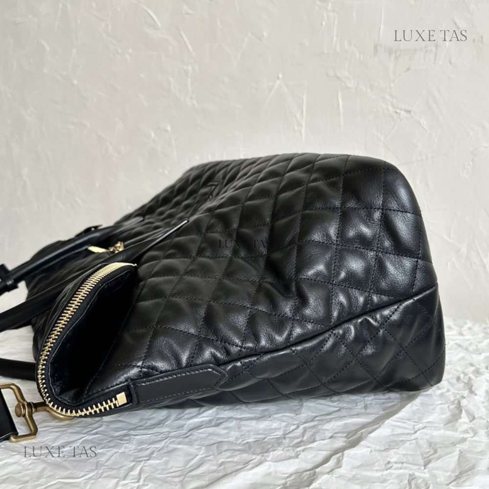 Es Giant Travel Bag In Quilted Leather - Leather Duffel Bag for Women