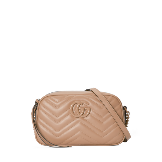 Gg Marmont Matelassé Shoulder Bag Rose Beige