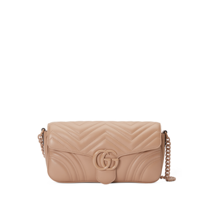 GG Marmont Matelasse Shoulder Bag Rose Pink Leather Shoulder Bag for W Luxe Tas