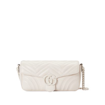 GG Marmont Matelassé Shoulder Bag White 