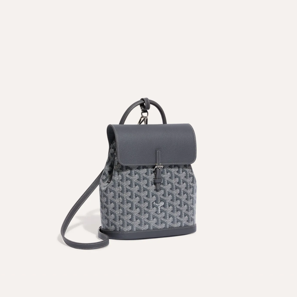 Grey Alpin Mini Backpack - Leather Backpack for Women