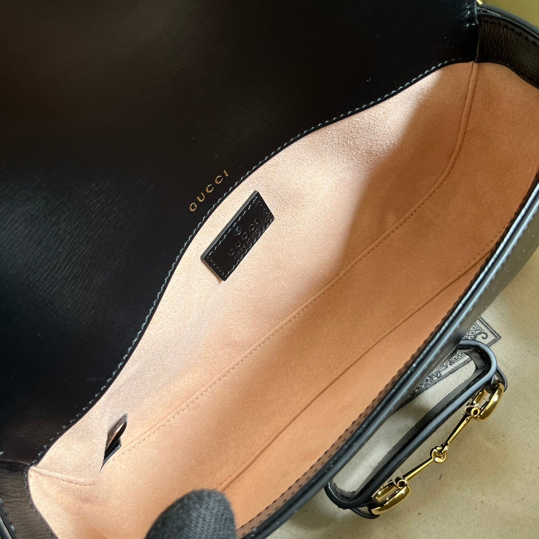 Horsebit 1955 Small Shoulder Bag Black