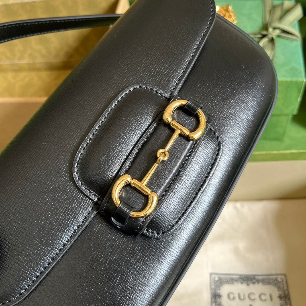 Horsebit 1955 Small Shoulder Bag Black