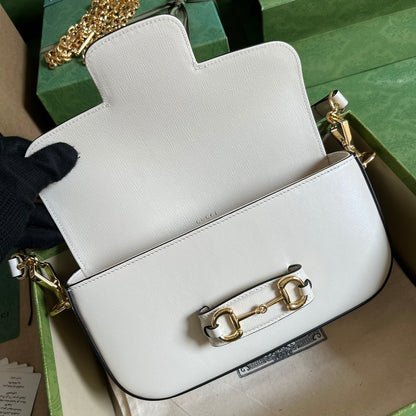 Horsebit 1955 Small Shoulder Bag White