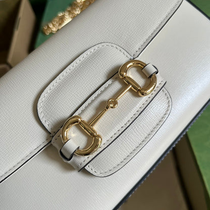 Horsebit 1955 Small Shoulder Bag White