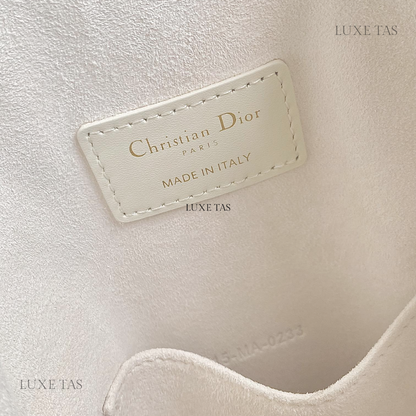 Latte C*D-Embossed Calfskin Medium C'Est Dior Bag