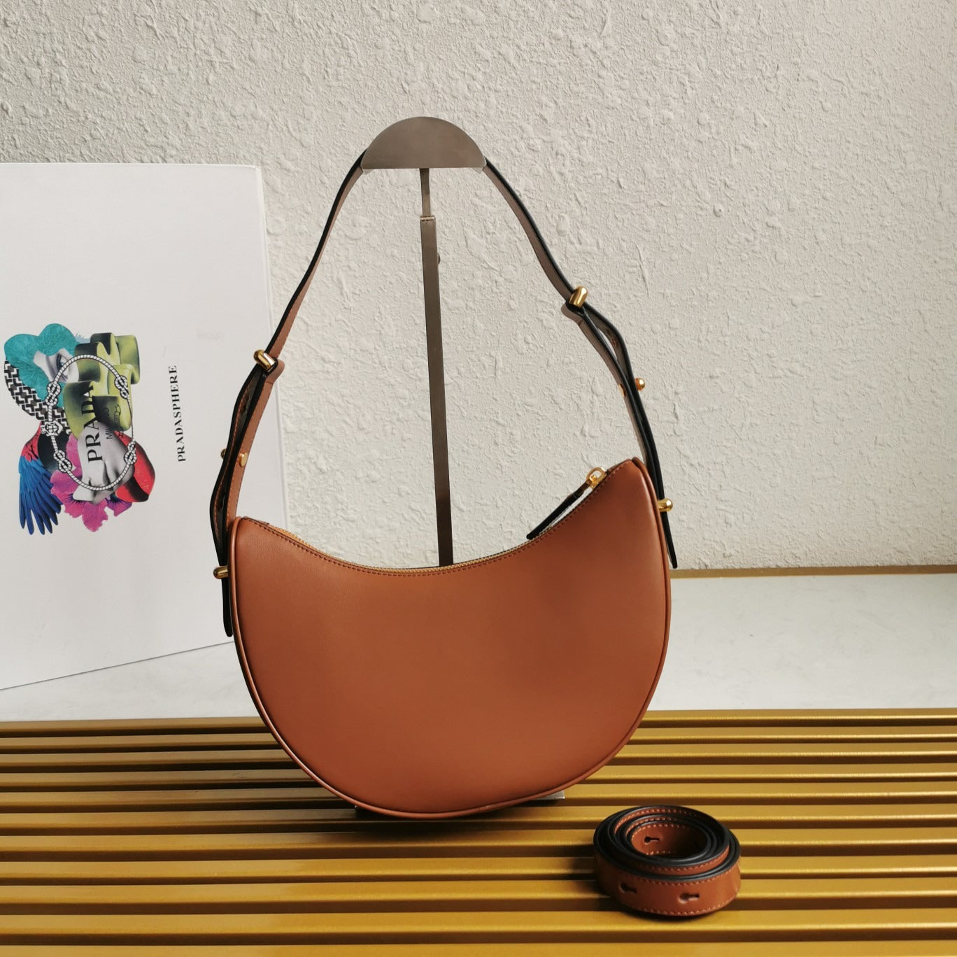 Leather Shoulder Bag Cognac