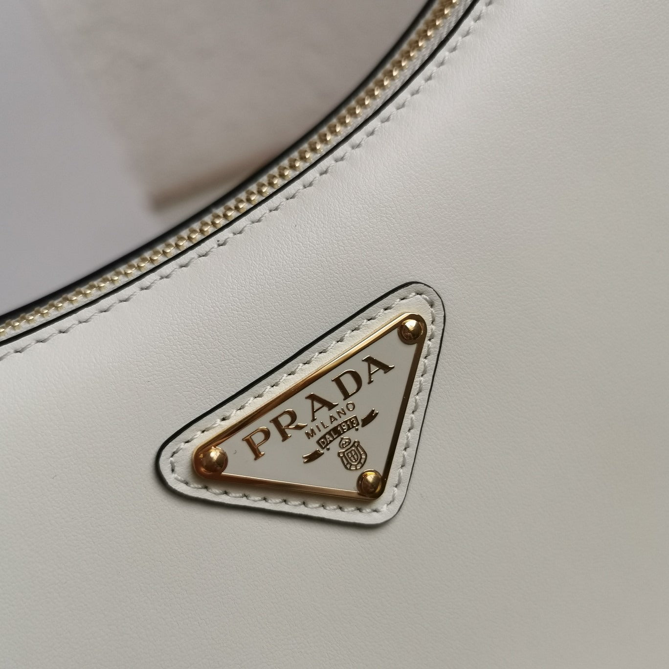 Leather Shoulder Bag White
