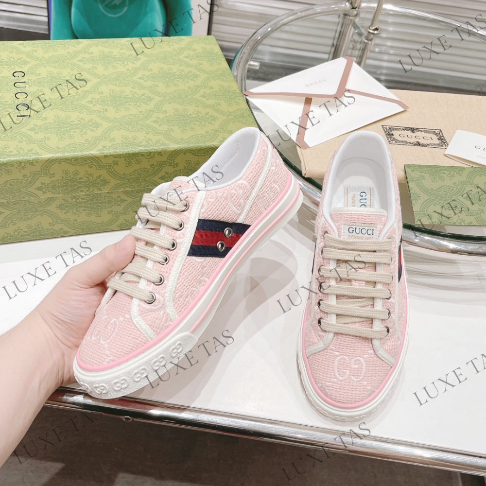 All pink 2025 gucci sneakers
