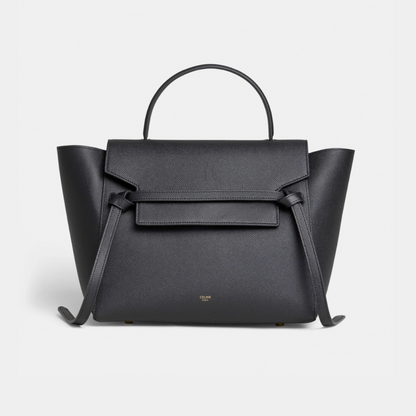 Mini Belt Bag In Grained Calfskin Black