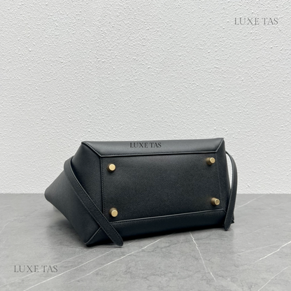 Mini Belt Bag In Grained Calfskin Black