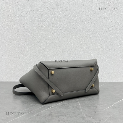 Mini Belt Bag In Grained Calfskin Grey